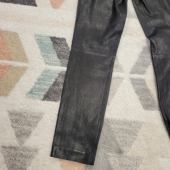Rag & bone 100% leather Simone black pants Size 4 - Picture 10 of 14